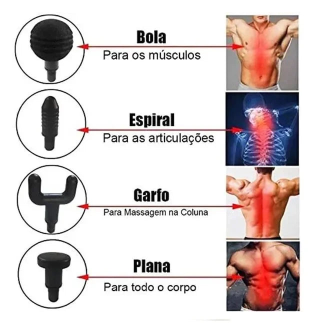 Massageador muscular elétrico profissional arma portátil massagem original